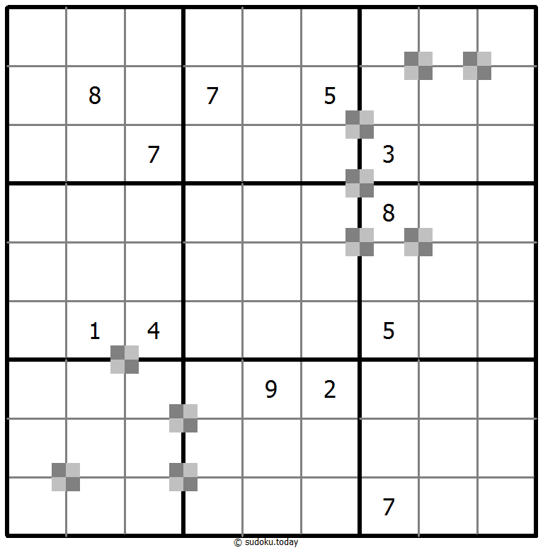 Sudoku pastel bicolor #65454