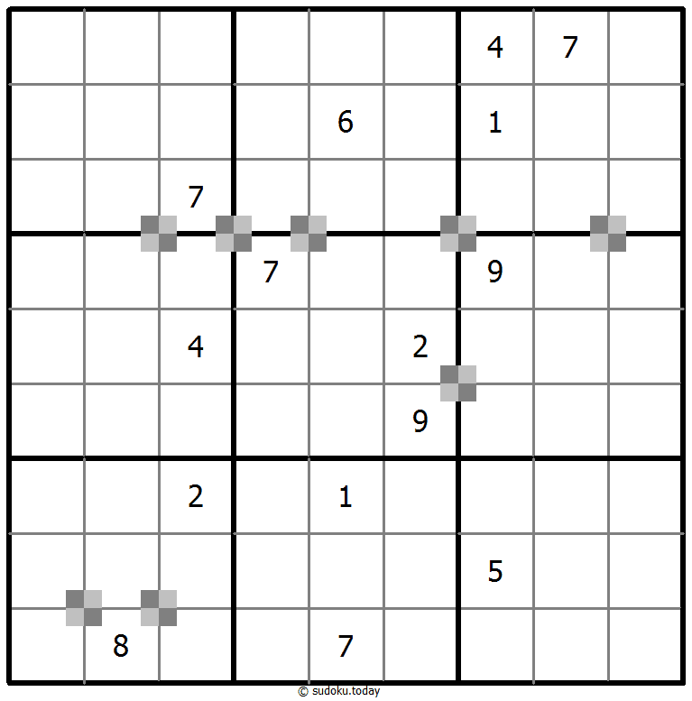 Sudoku pastel bicolor ejemplo de puzzle