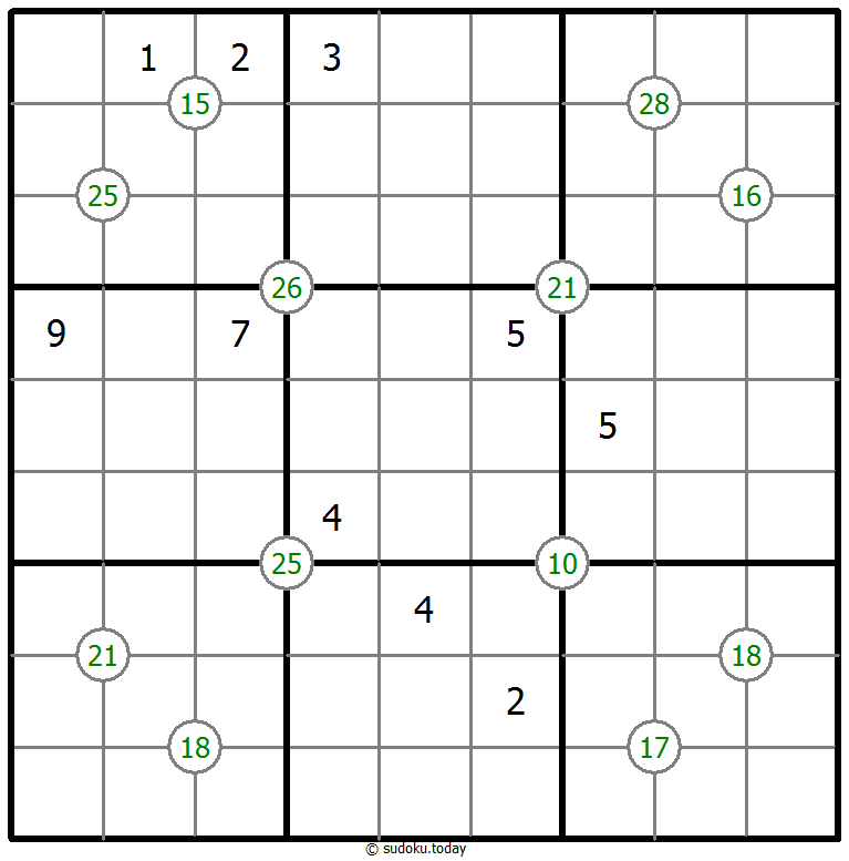 Sudoku de suma de cuatro números
