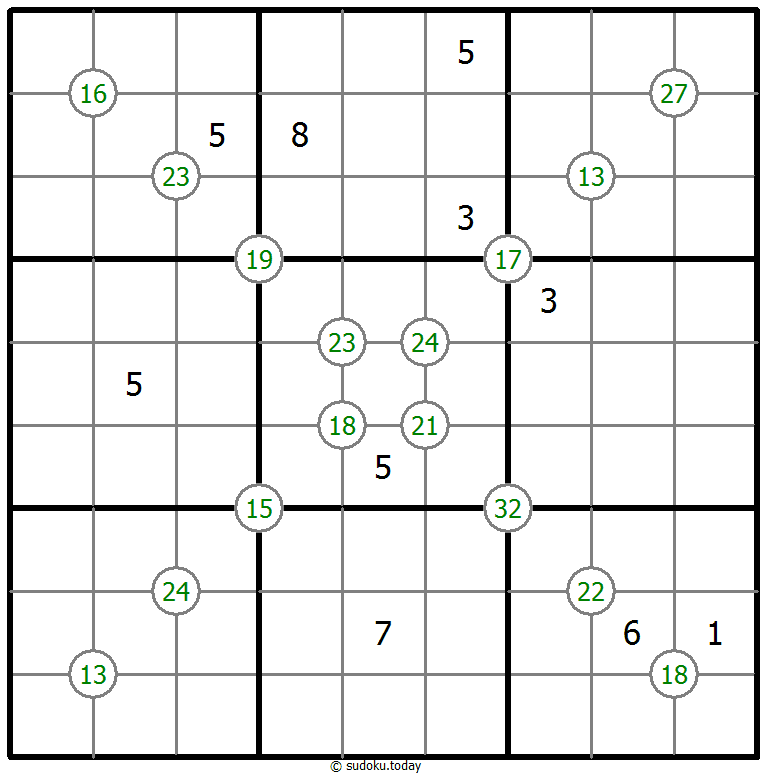 Sudoku de suma de cuatro números