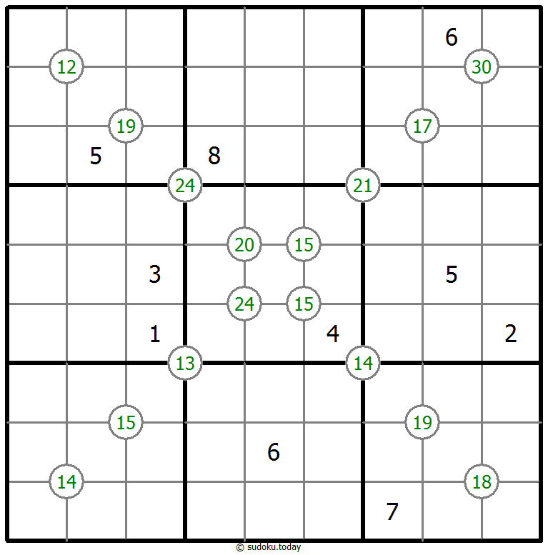Sudoku de suma de cuatro números
