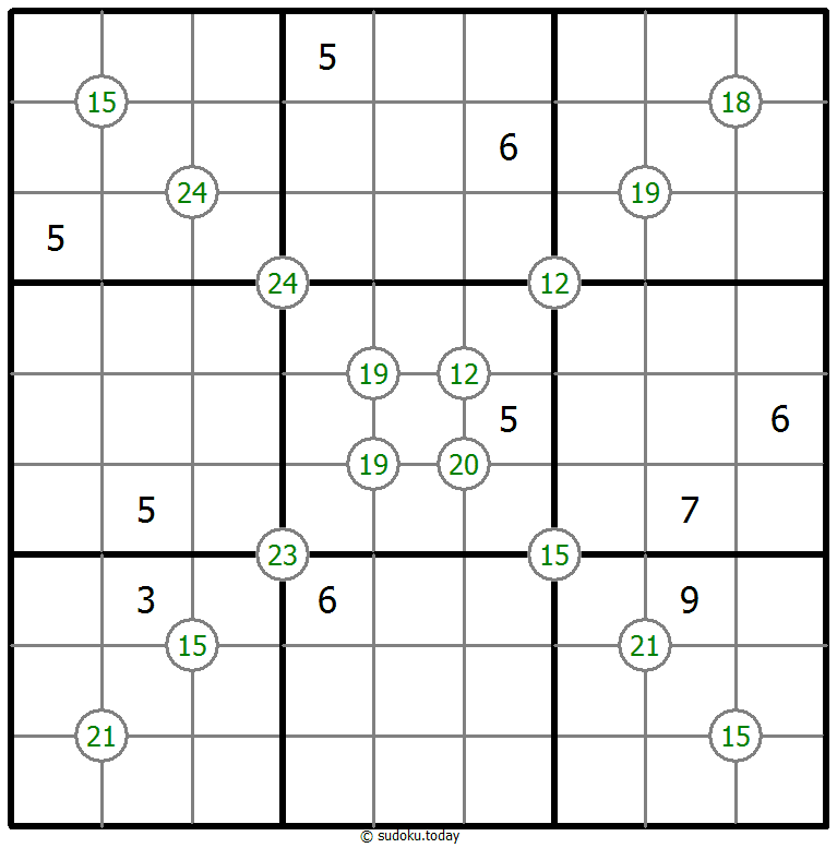 Sudoku de suma de cuatro números