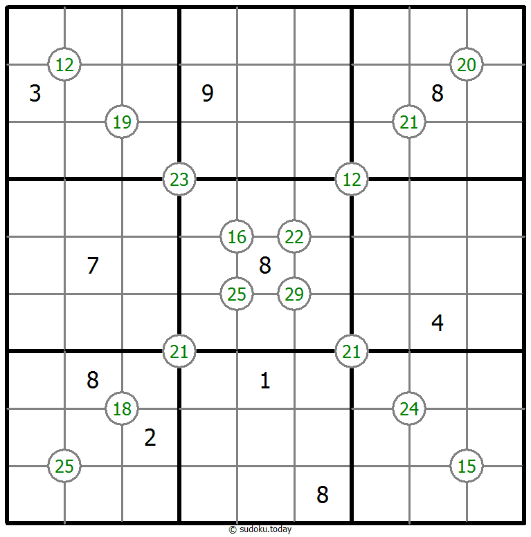 Sudoku de suma de cuatro números