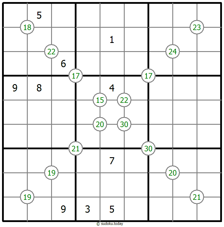 Sudoku de suma de cuatro números