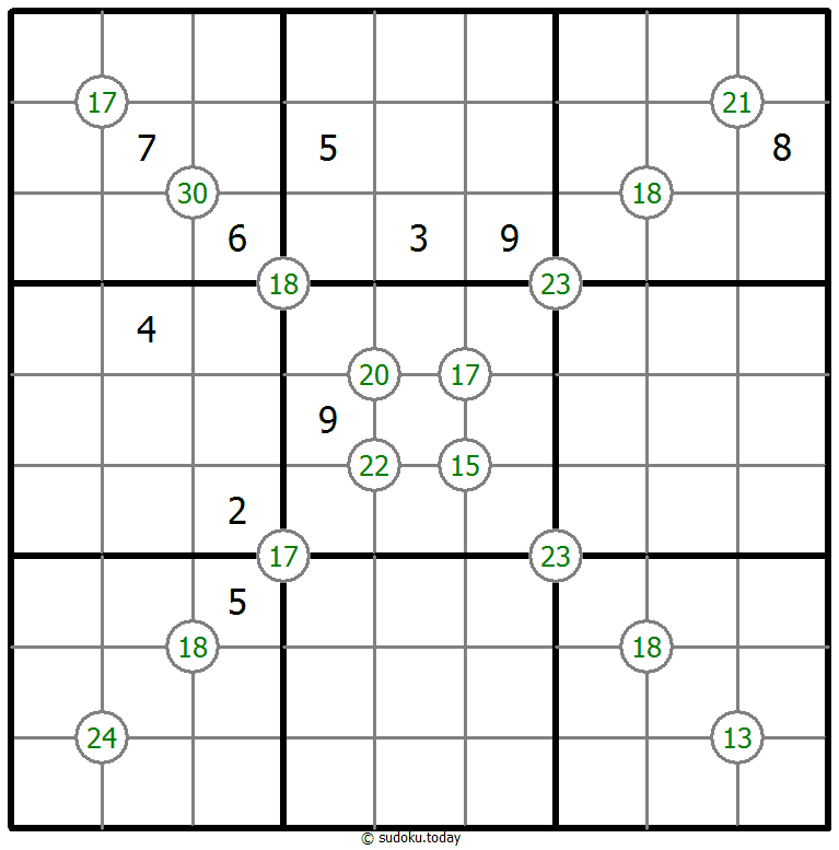 Sudoku de suma de cuatro números