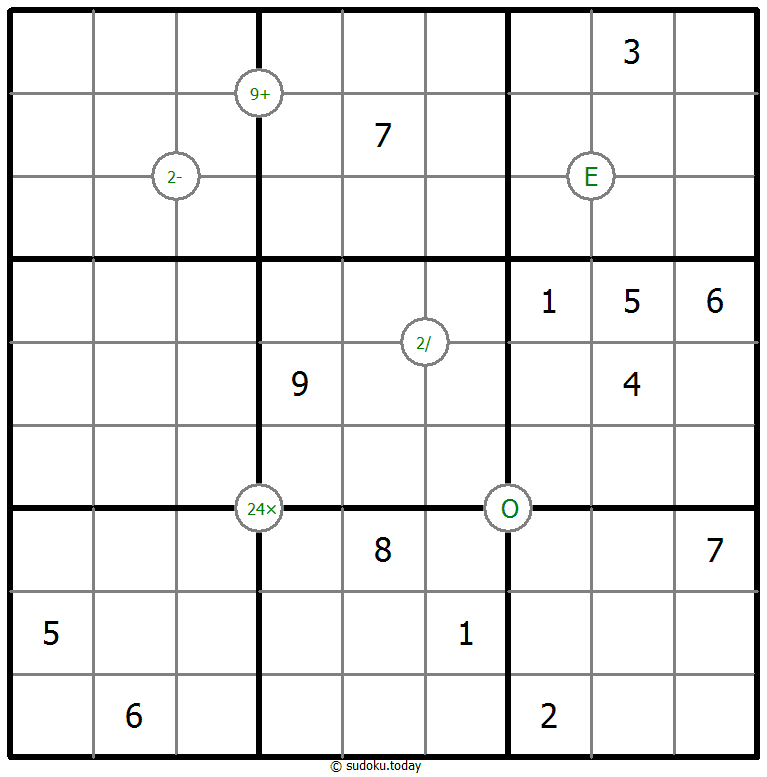 Mathrax Sudoku Dia 3 de enero de 2026