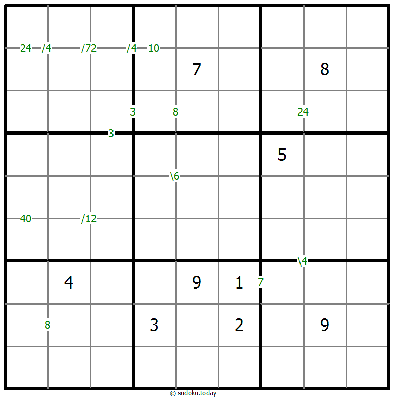 Sudoku de producto