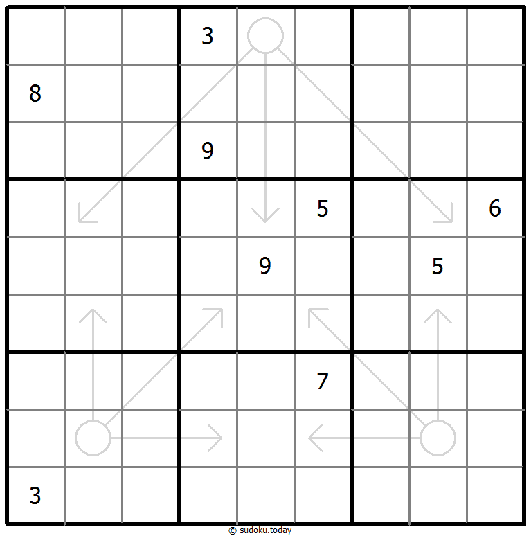 Sudoku con flechas repetibles