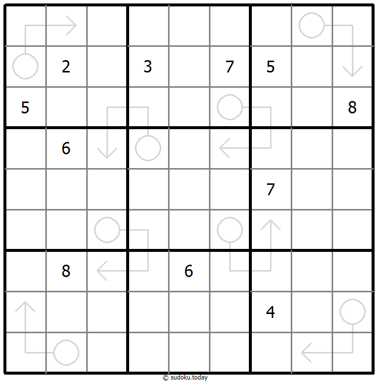 Sudoku con flechas repetibles