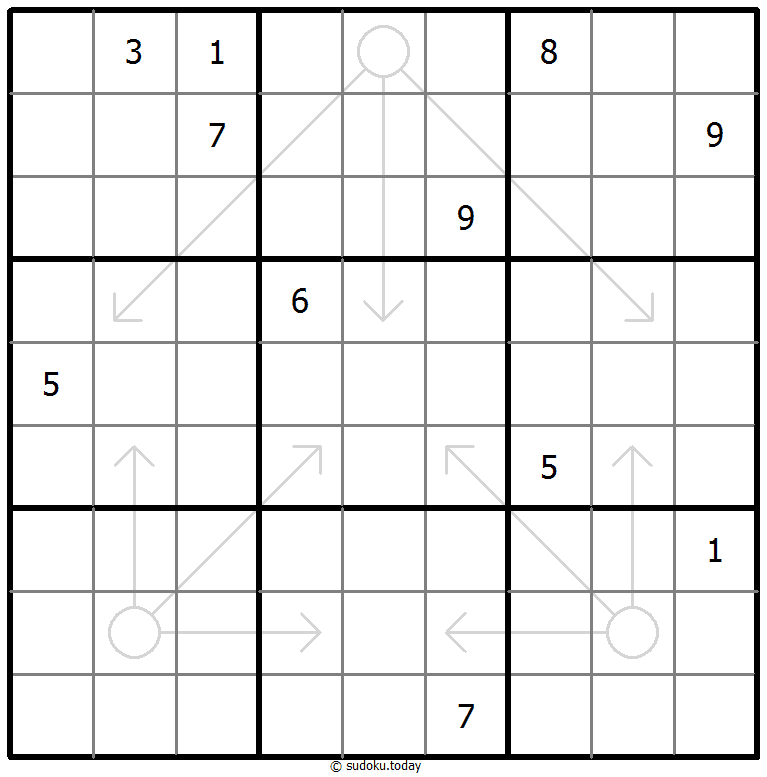Sudoku con flechas repetibles