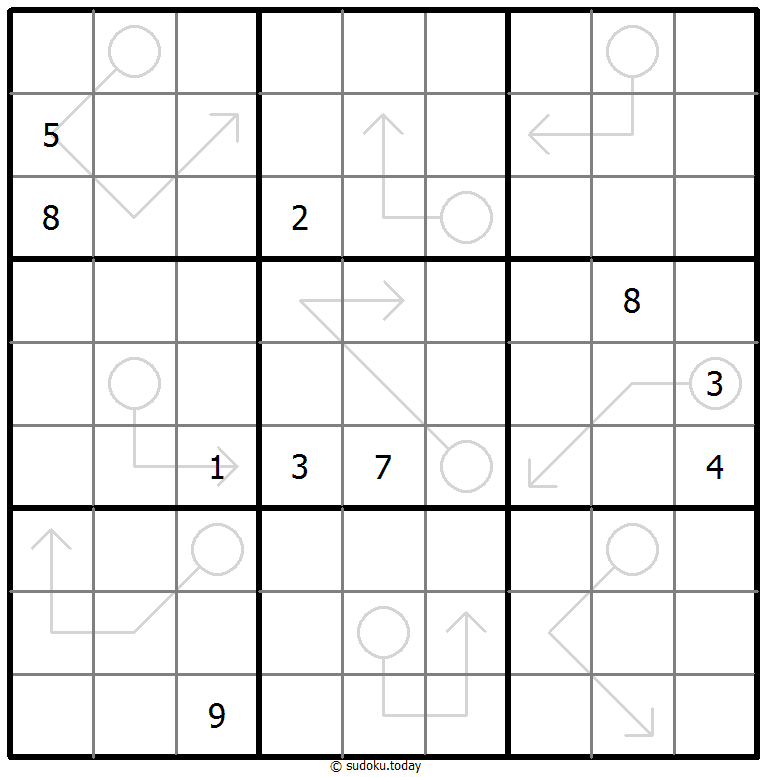 Sudoku con flechas repetibles