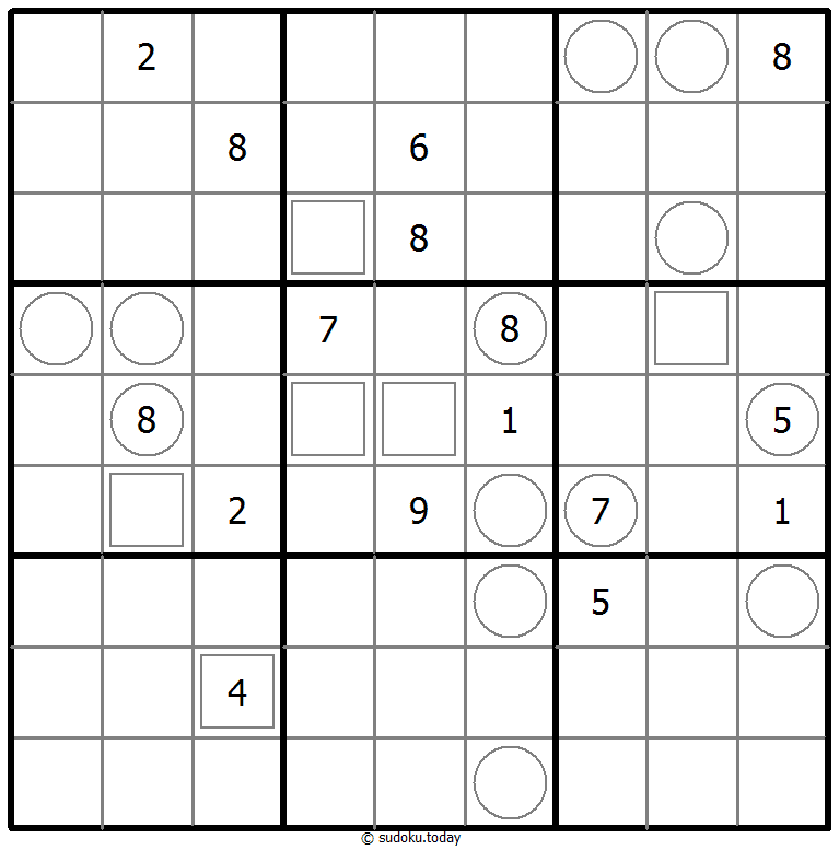 Sudoku vecinal ejemplo de puzzle