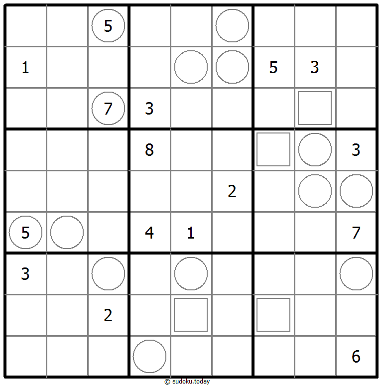 Sudoku vecinal ejemplo de puzzle