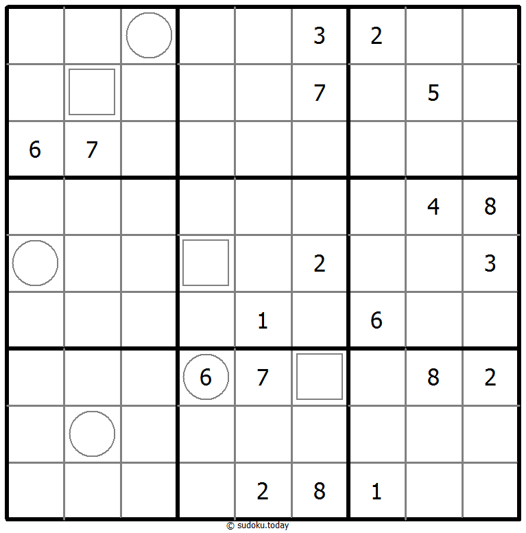 Sudoku vecinal ejemplo de puzzle