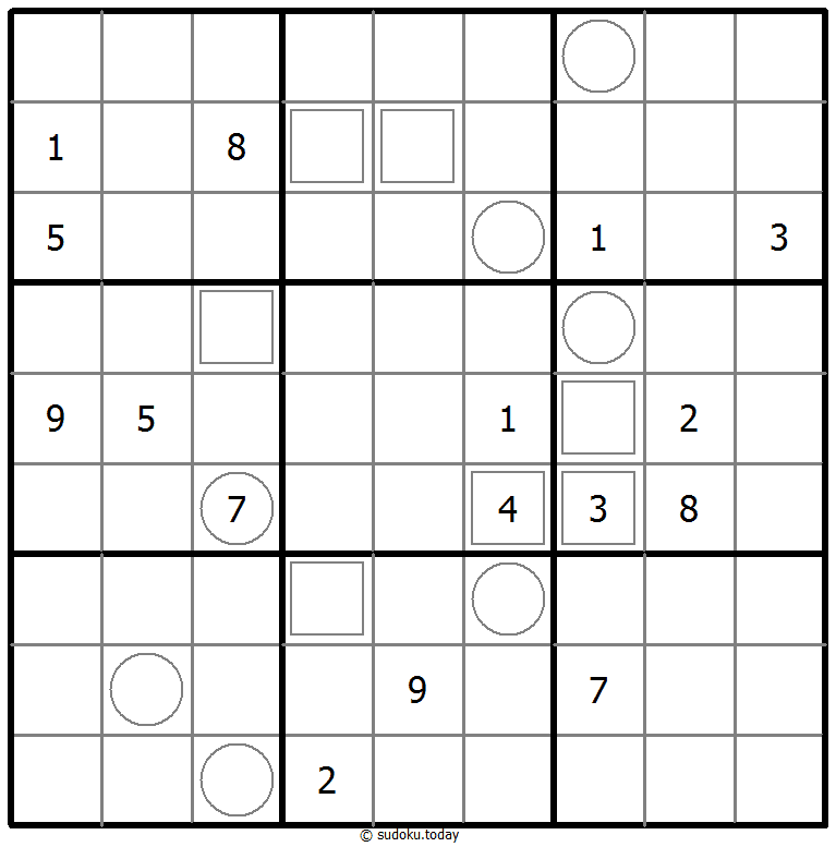 Sudoku vecinal ejemplo de puzzle