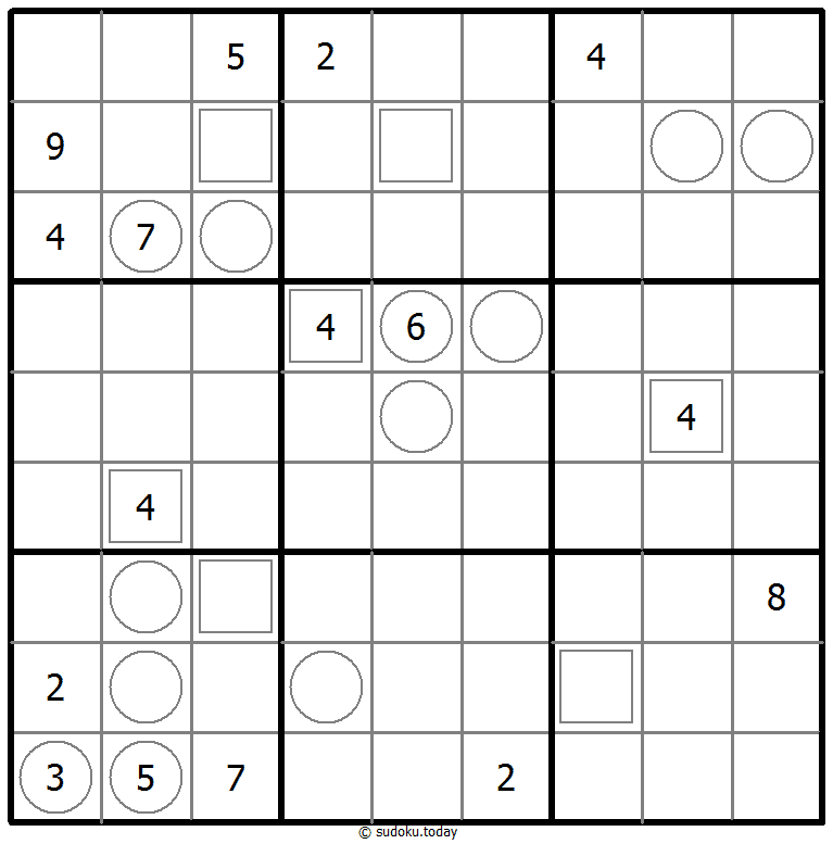 Sudoku vecinal ejemplo de puzzle