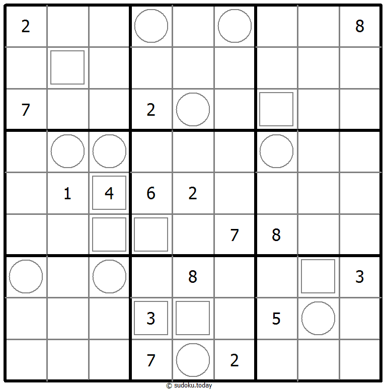 Sudoku vecinal ejemplo de puzzle