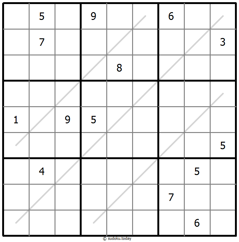 Sudoku de líneas par/impar ejemplo de puzzle