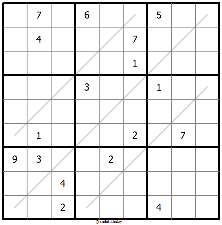 Sudoku de líneas par/impar ejemplo de puzzle