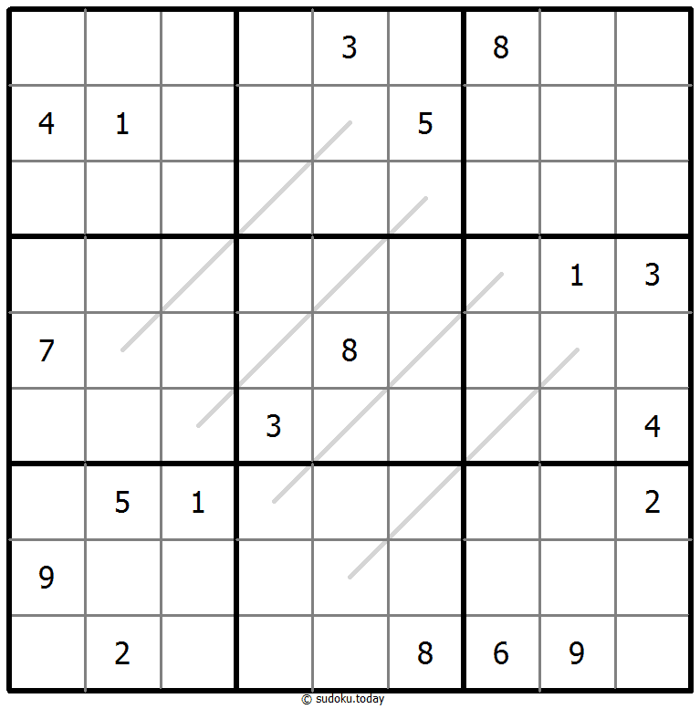 Sudoku de líneas par/impar ejemplo de puzzle