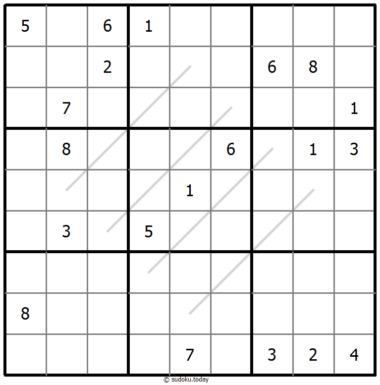 Sudoku de líneas par/impar ejemplo de puzzle
