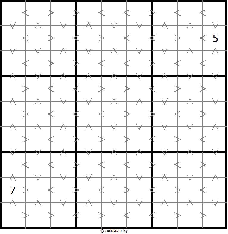 Greater Than Sudoku Dia 07 de noviembre de 2025