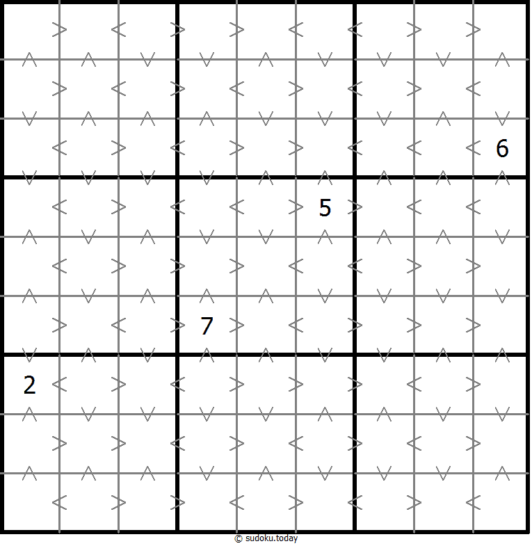 Greater Than Sudoku Dia 20 de noviembre de 2025