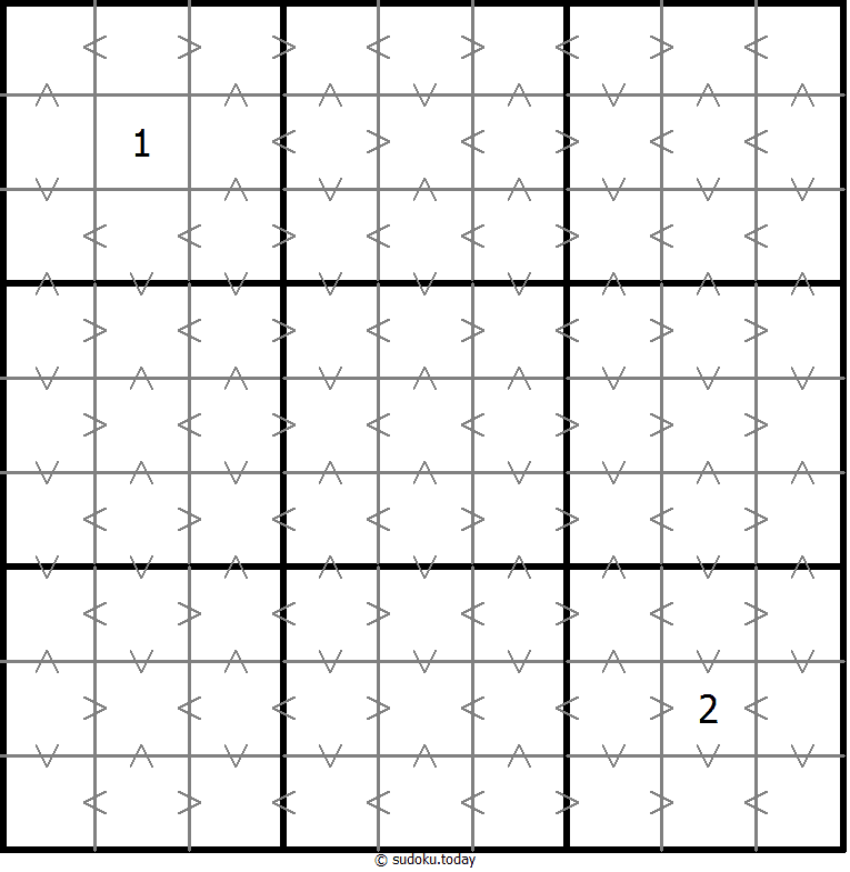 Greater Than Sudoku Dia 05 de diciembre de 2025