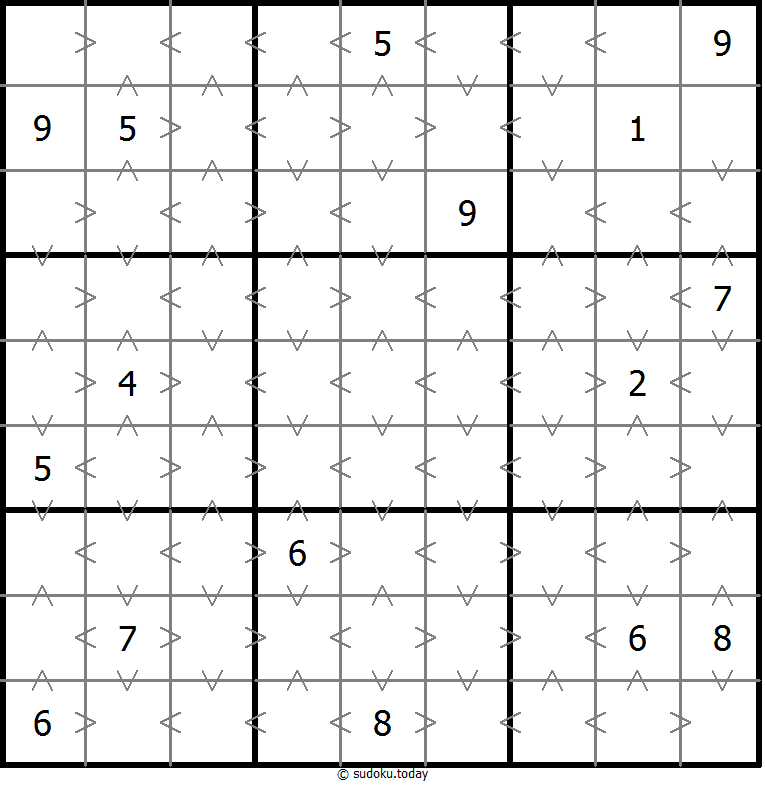 Sudoku de relación de tamaño