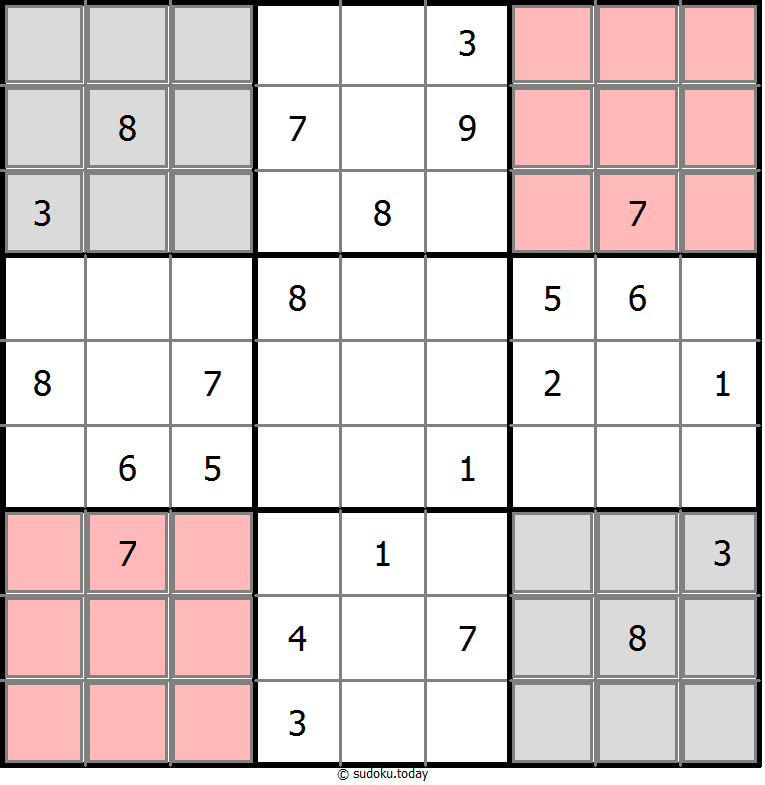 Sudoku espejo ejemplo de puzzle