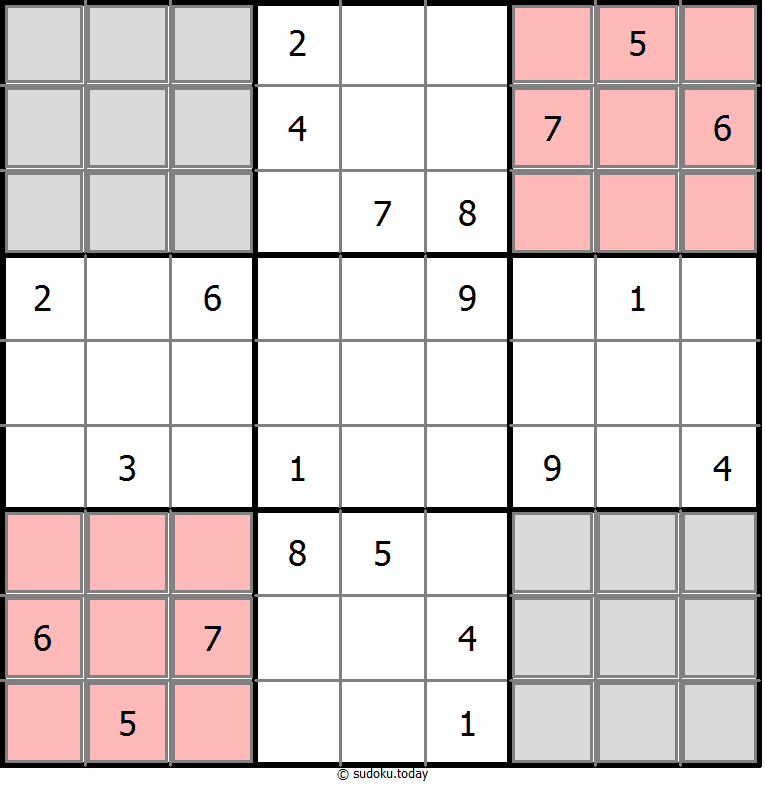 Sudoku espejo ejemplo de puzzle