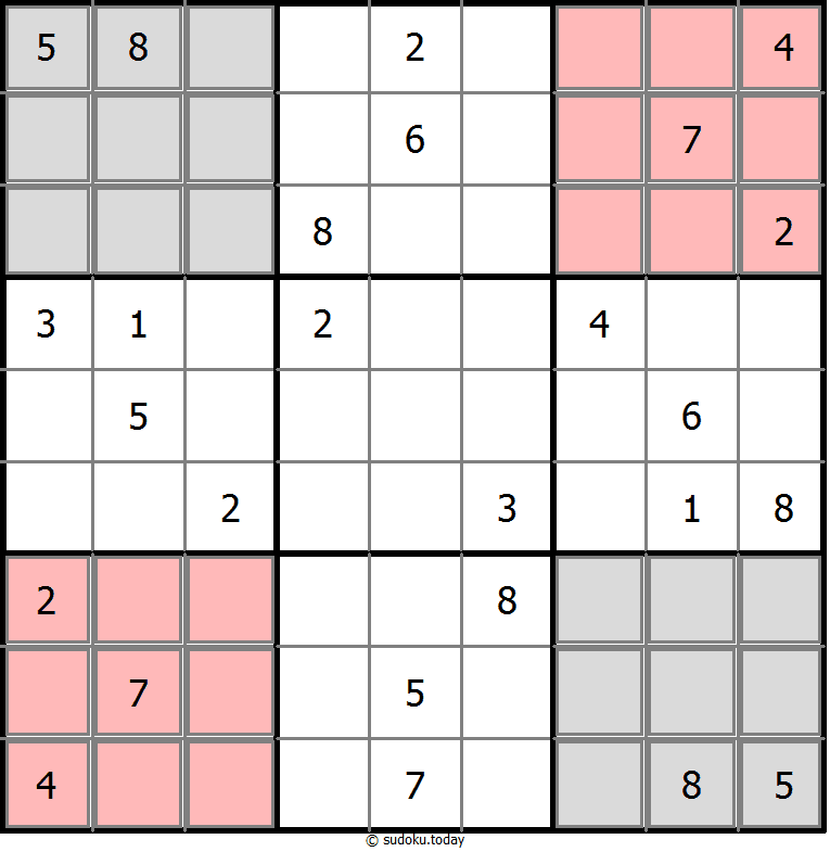 Sudoku espejo ejemplo de puzzle