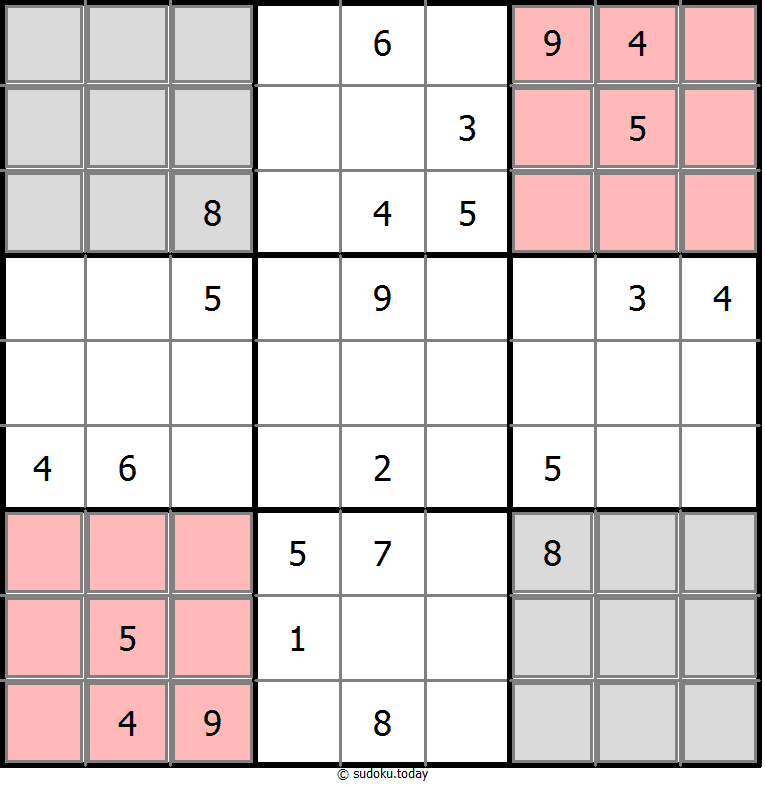 Sudoku espejo ejemplo de puzzle