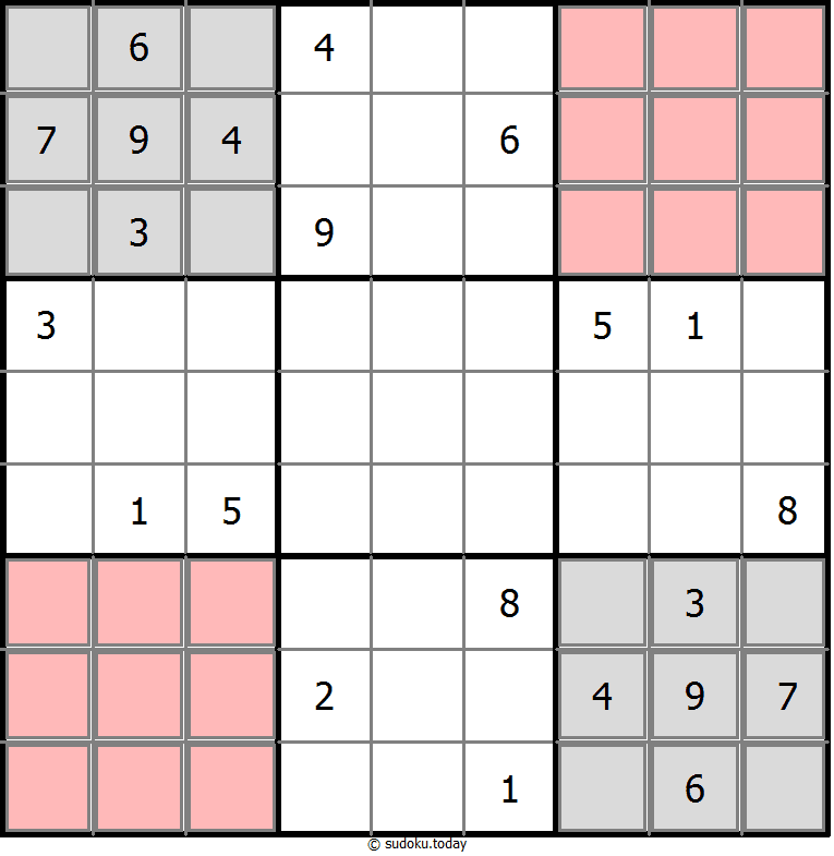Sudoku espejo ejemplo de puzzle