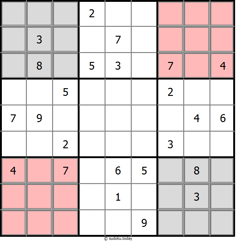 Sudoku espejo ejemplo de puzzle