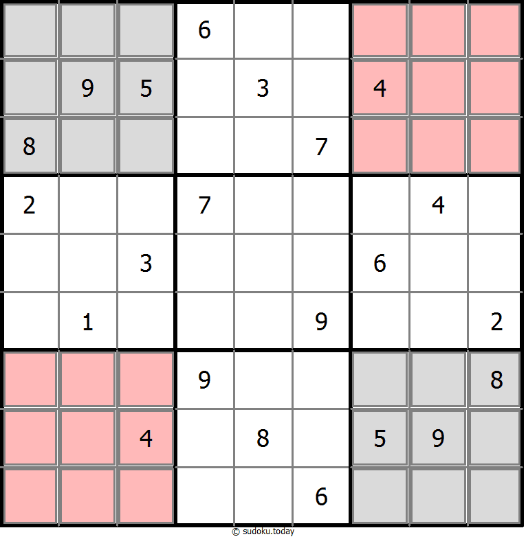 Sudoku espejo ejemplo de puzzle