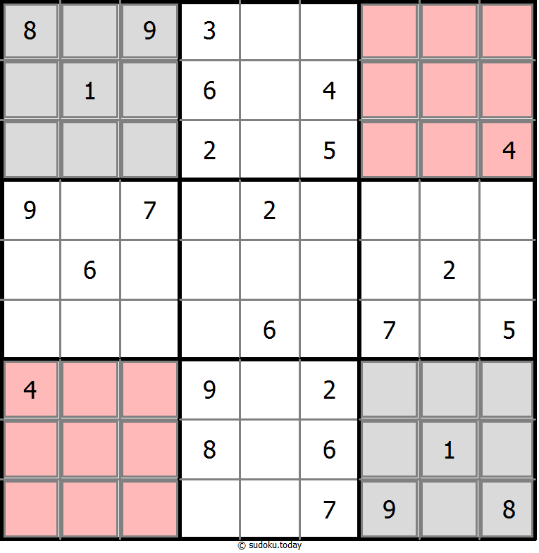 Sudoku espejo ejemplo de puzzle