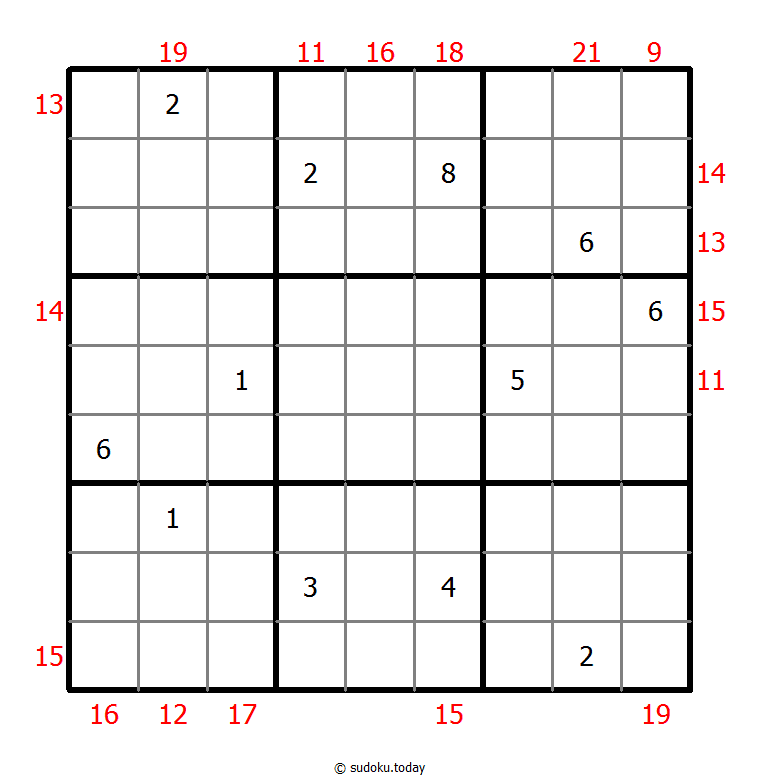 Sum Frame Sudoku Dia 23 de noviembre de 2025