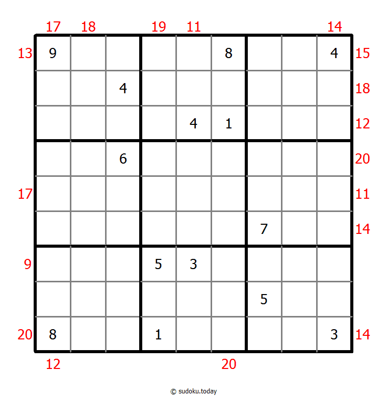 Sudoku suma de borde
