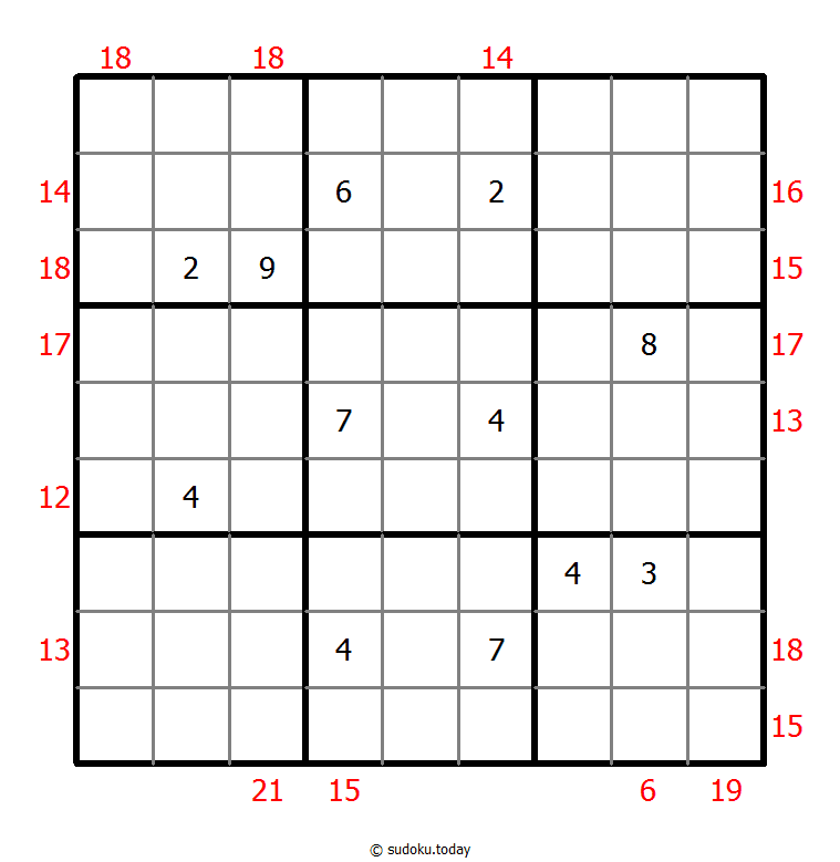 Sum Frame Sudoku Dia 01 de noviembre de 2025