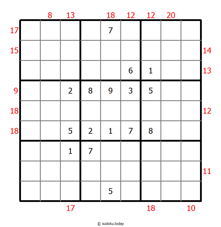 Sum Frame Sudoku Dia 05 de noviembre de 2025