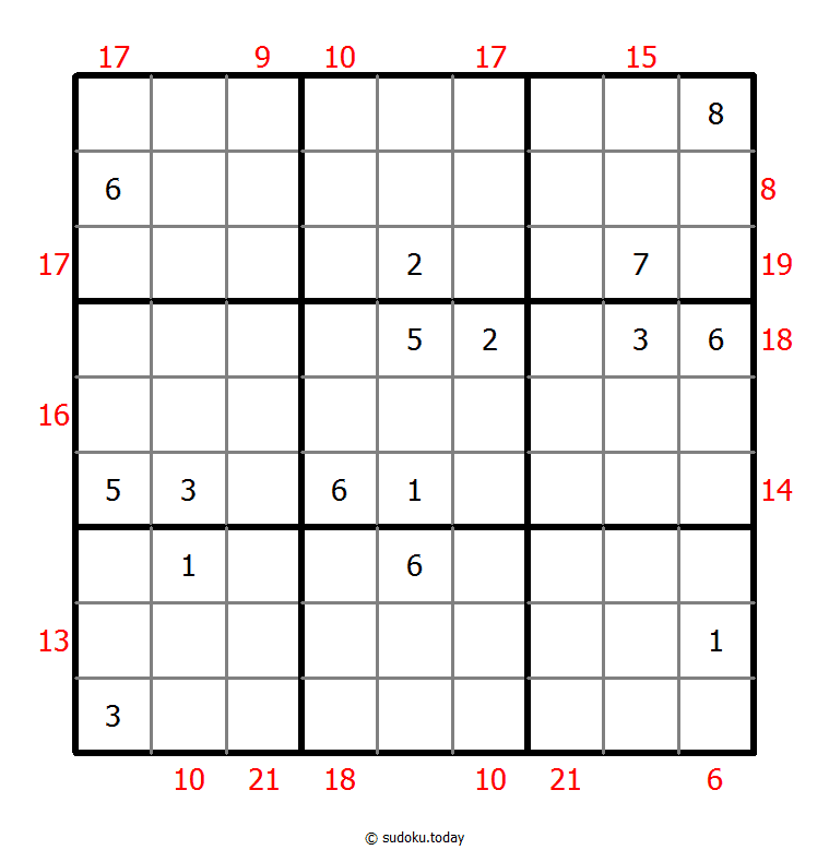 Sudoku suma de borde