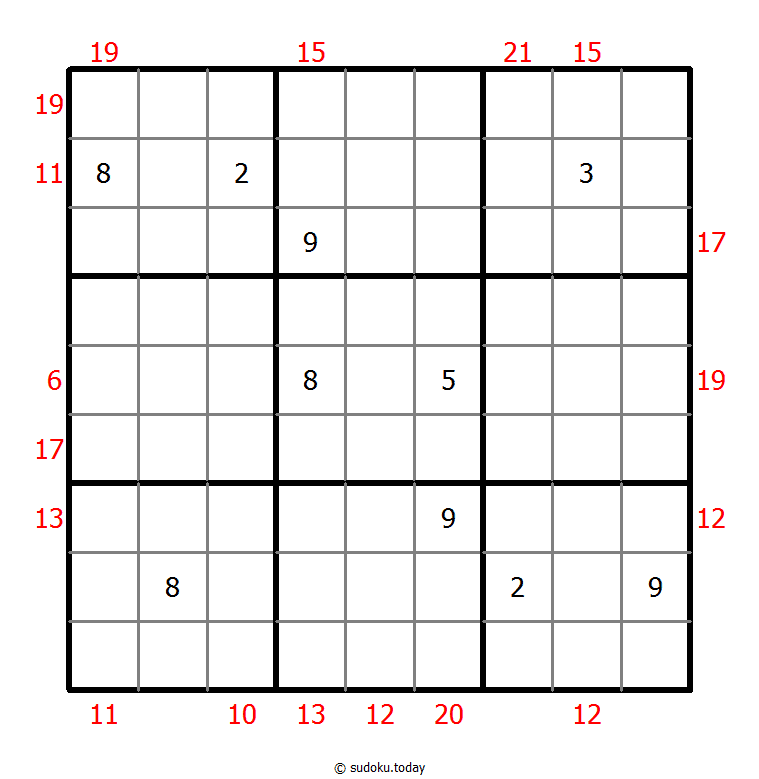 Sudoku suma de borde