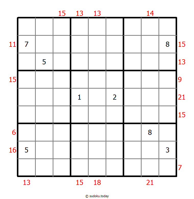 Sum Frame Sudoku Dia 28 de noviembre de 2025
