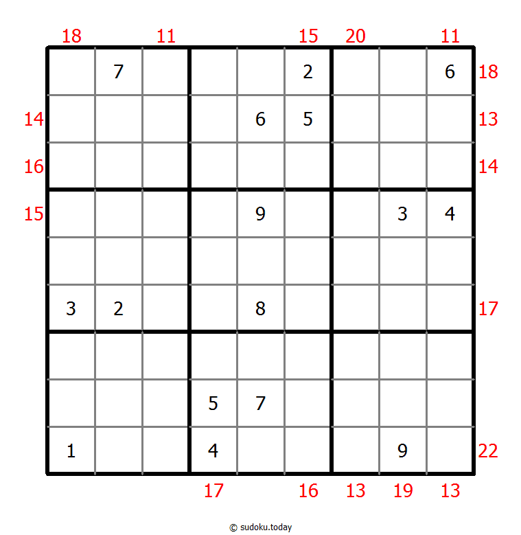 Sudoku suma de borde
