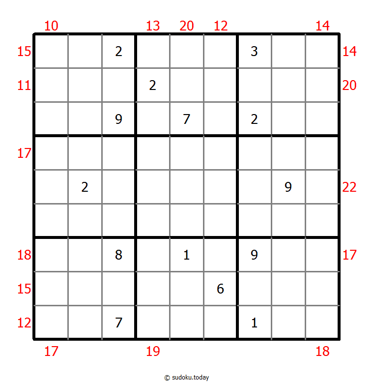 Sudoku suma de borde