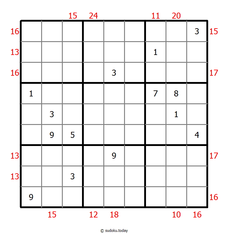 Sudoku suma de borde