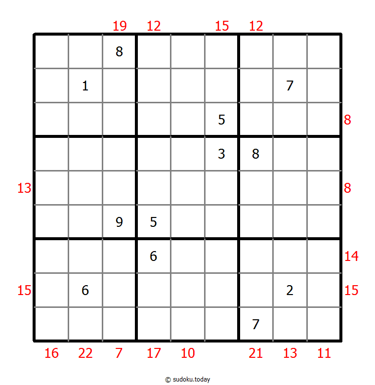 Sudoku suma de borde