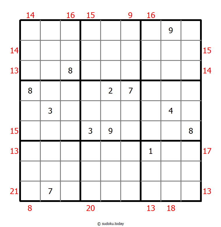 Sudoku suma de borde