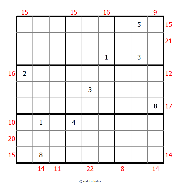 Sum Frame Sudoku Dia 02 de diciembre de 2025
